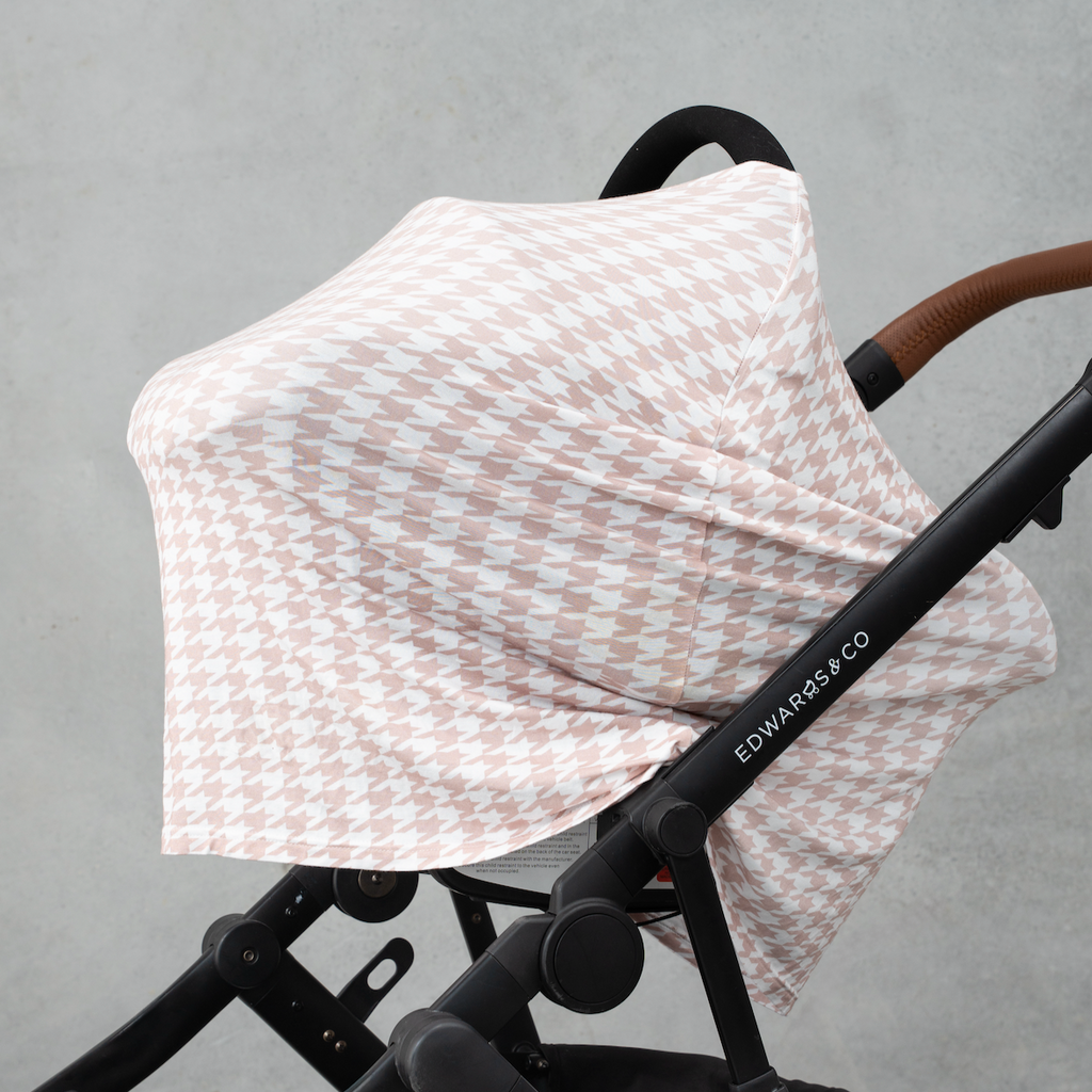 Beige Houndstooth Multi-Use Cover