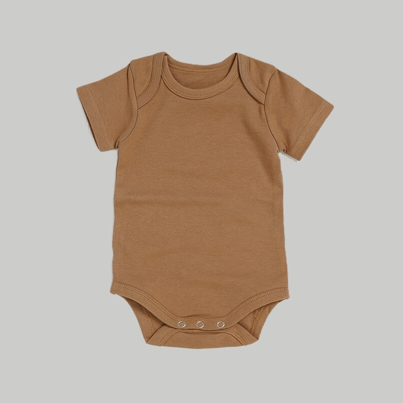 Short Sleeve Onesie - Brown