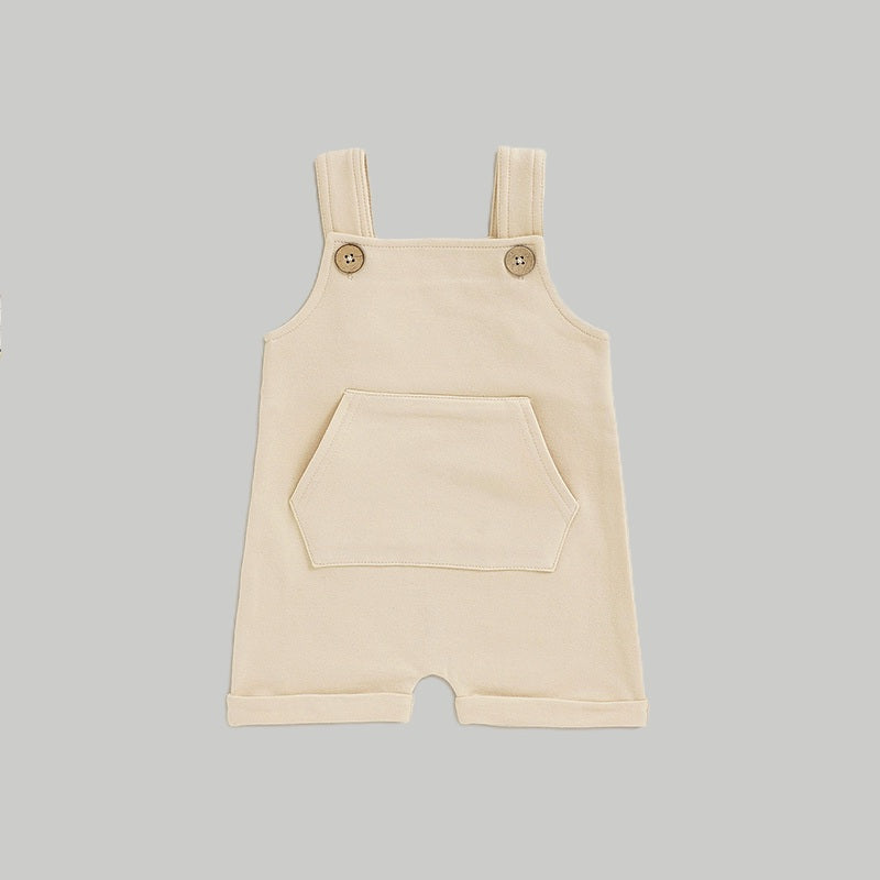 Sleeveless Overalls - Cream