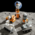 Wooden Space Voyager Vehicle Set - Tender Leaf Toys | Wooden Rocket NZ
