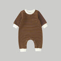 Striped Coveralls - Brown