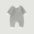 Striped Coveralls - Light Grey