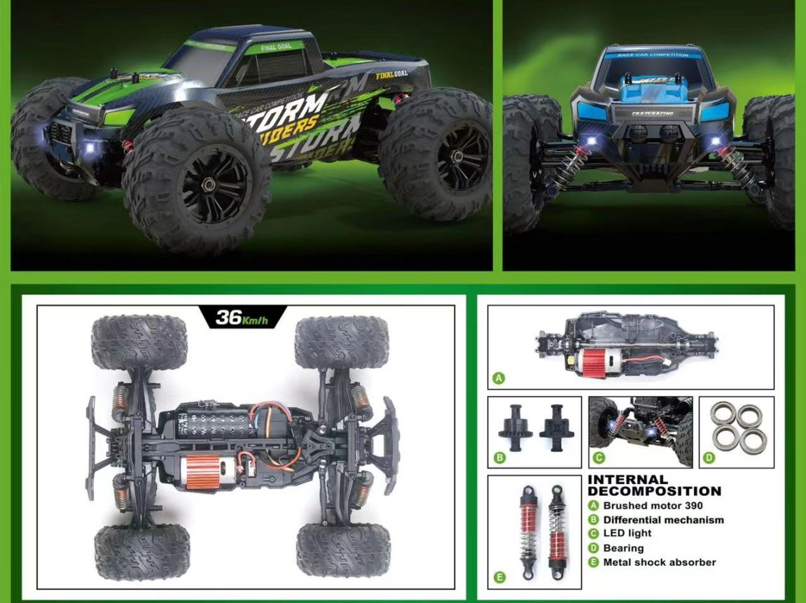 36km/H All Terrains 4WD Electric High Speed RC Truck Off-Road 1:16 Best Toy Gift