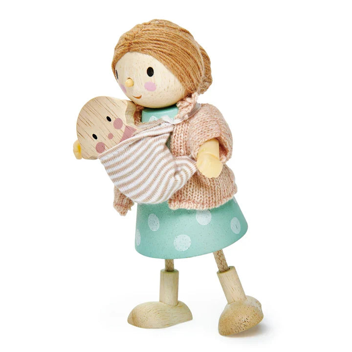 Mrs Goodwood Wooden Doll with Baby - Tender Leaf Toys | Wooden Doll NZ