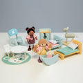 Wooden Doll House Kids Room Furniture Set - Tender Leaf Toys | Doll House Furniture NZ