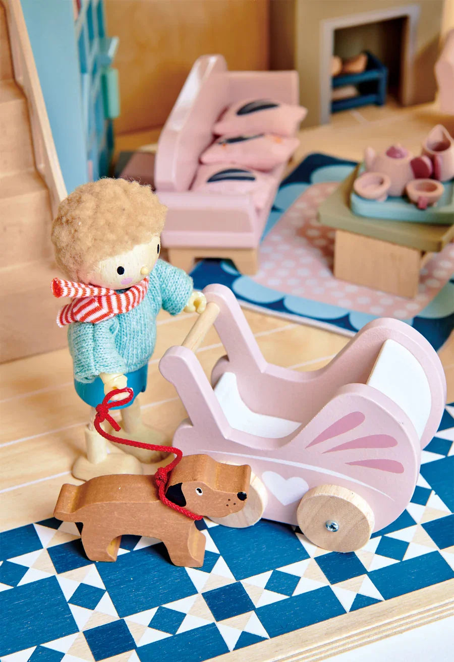 Wooden Dolls House Nursery Set - Tender Leaf Toys | Doll House Furniture NZ