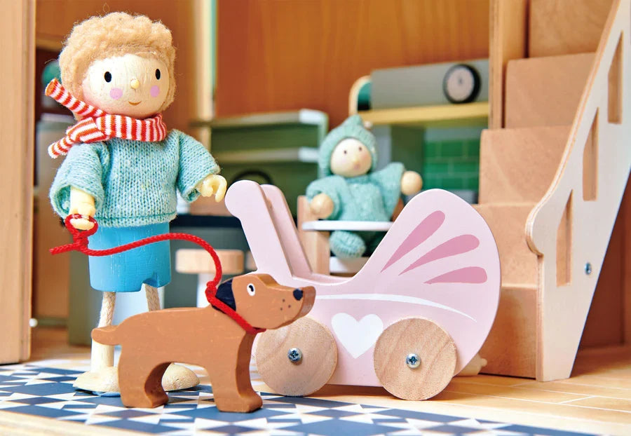Wooden Dolls House Nursery Set - Tender Leaf Toys | Doll House Furniture NZ