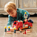 Wooden Fire Engine Rescue Set - Tender Leaf Toys | Wooden Toy NZ