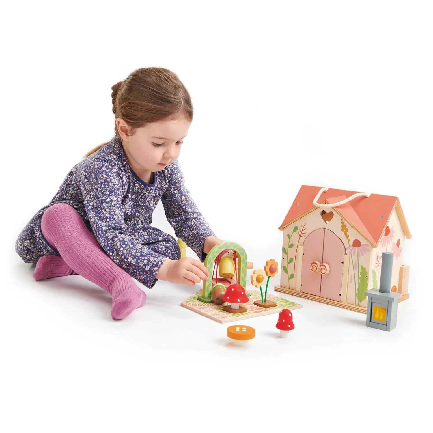 Merrywood Rosewood Cottage - Tender Leaf Toys | Wooden Doll House