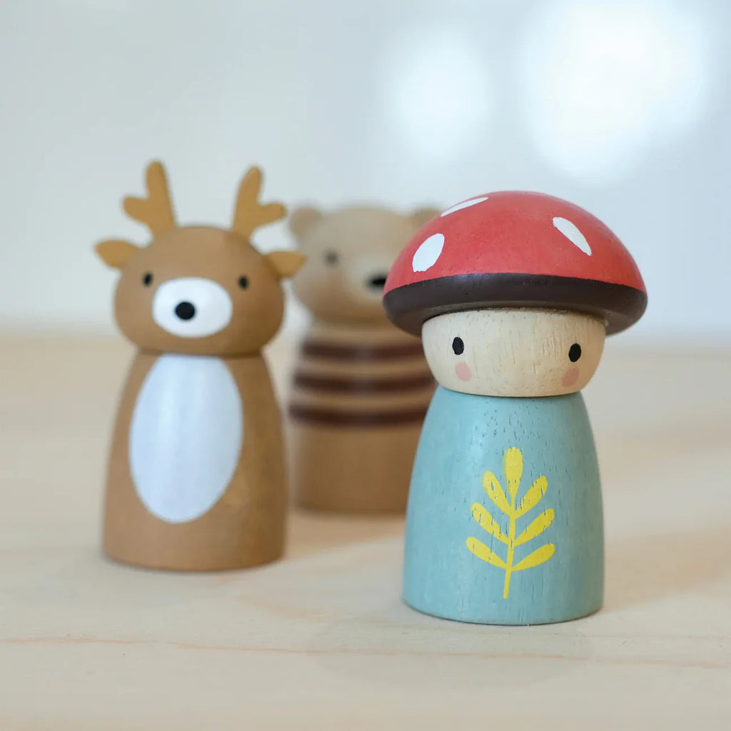 Timber Taxi Log Car - Tender Leaf Toys | Wooden Toy NZ