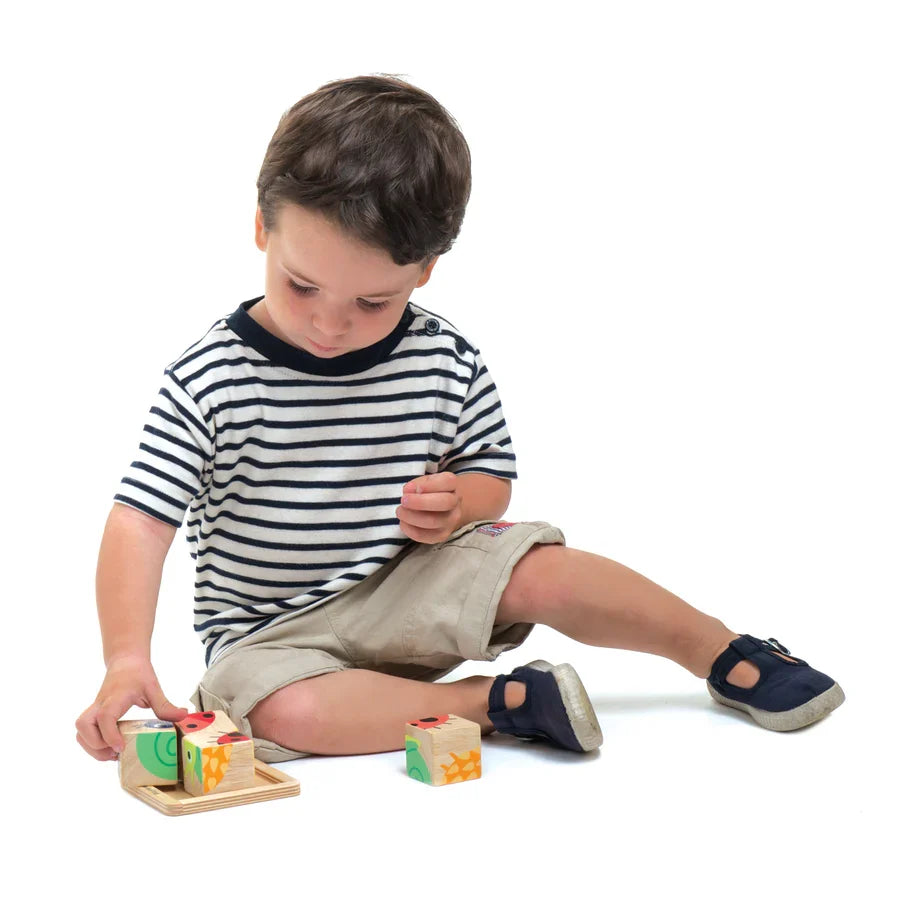Baby Blocks 6-in-1 Wooden Puzzle - Tender Leaf Toys | Wooden Toy NZ