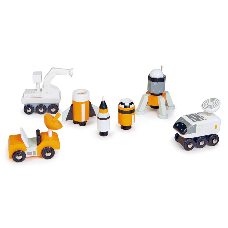 Wooden Space Voyager Vehicle Set - Tender Leaf Toys | Wooden Rocket NZ