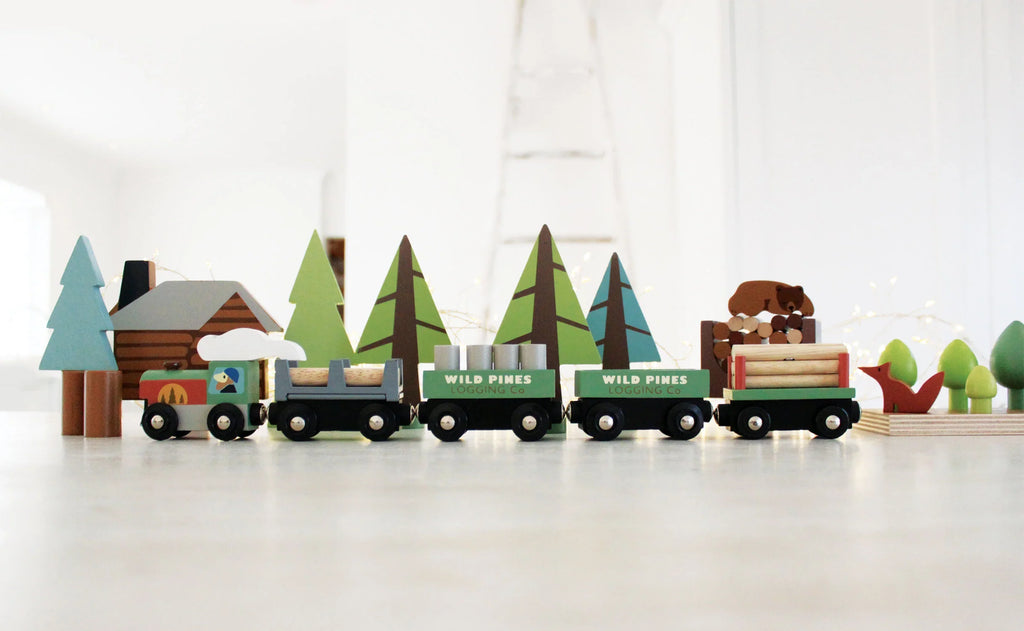 Wild Pines Wooden Train Set - Tender Leaf Toys | Wooden Toy NZ