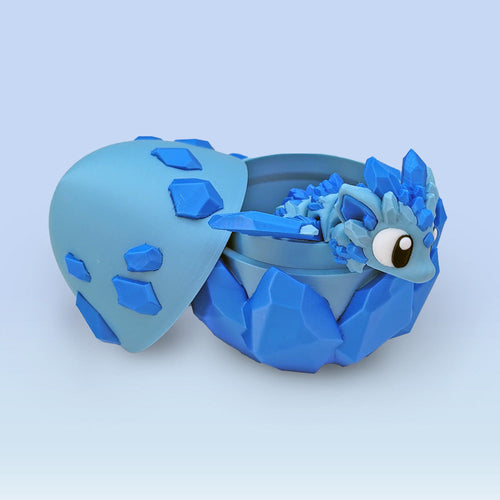 3D Print Blue Crystal Baby Dragon Egg