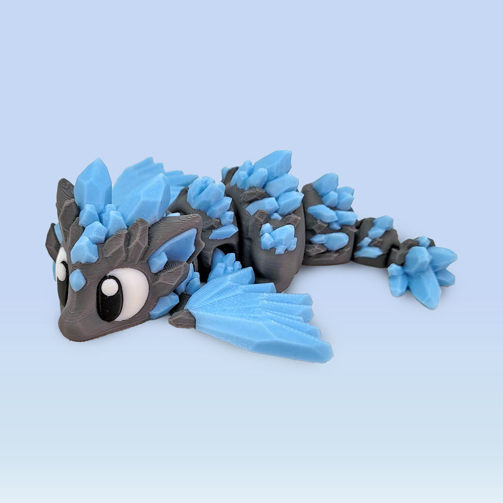 3D Print Blue Glow in the Dark Crystal Baby Dragon