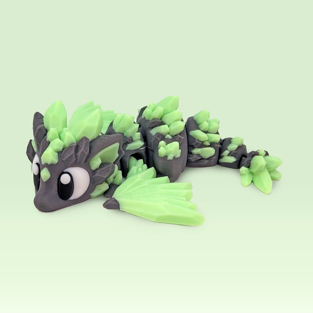 3D Print Green Glow in the Dark Crystal Baby Dragon