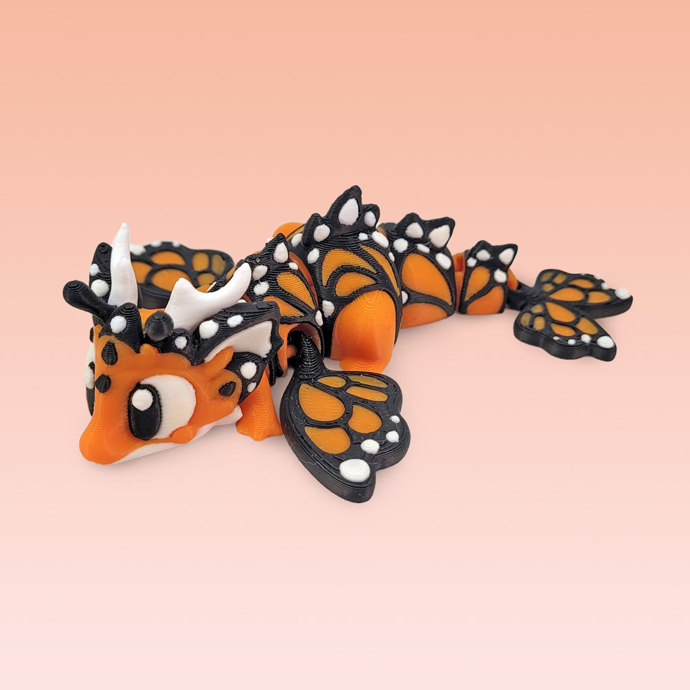 3D Print Orange Butterfly Baby Dragon