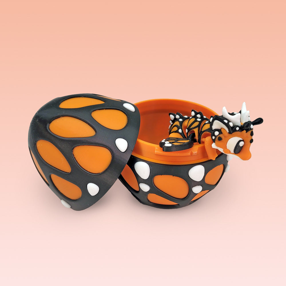 3D Print Orange Butterfly Baby Dragon Egg