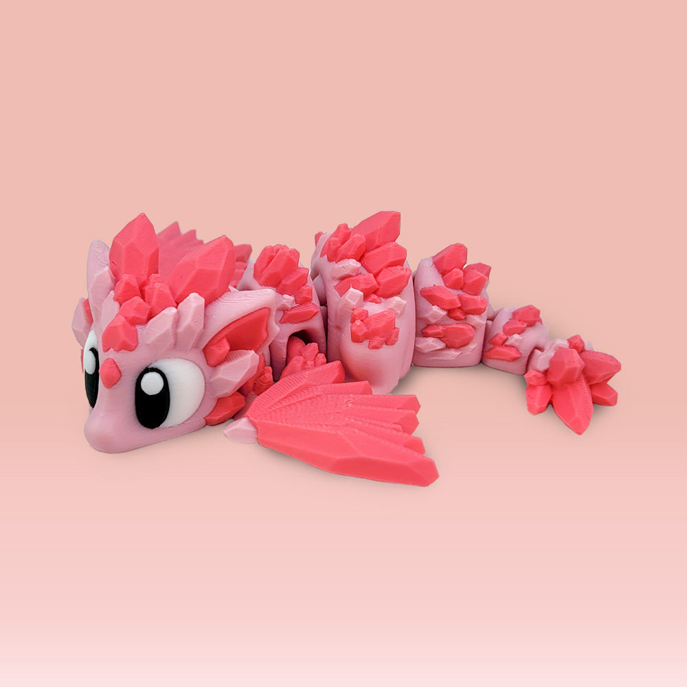 3D Print Pink Crystal Baby Dragon