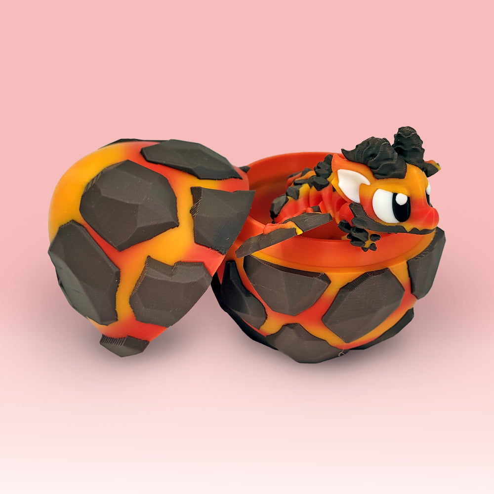 3D Print Lava Baby Dragon Egg