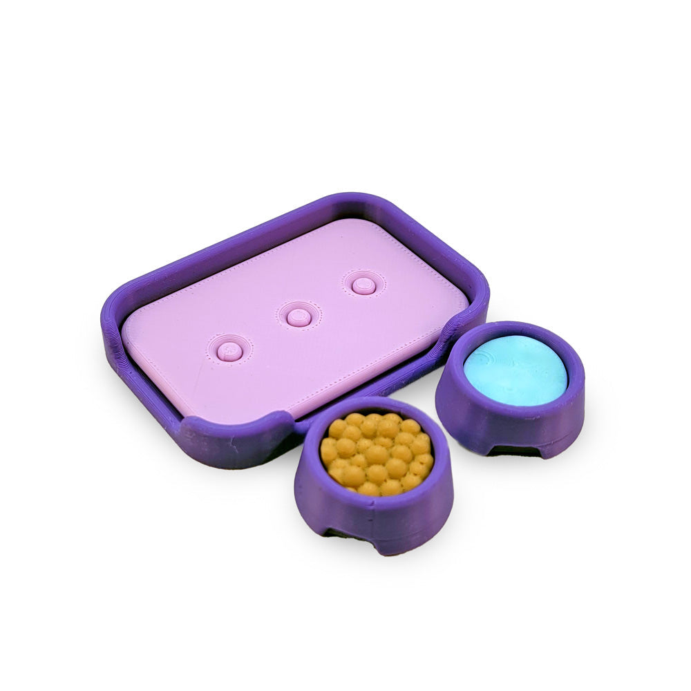 3D Print Purple Wigglet Play Bed and Food