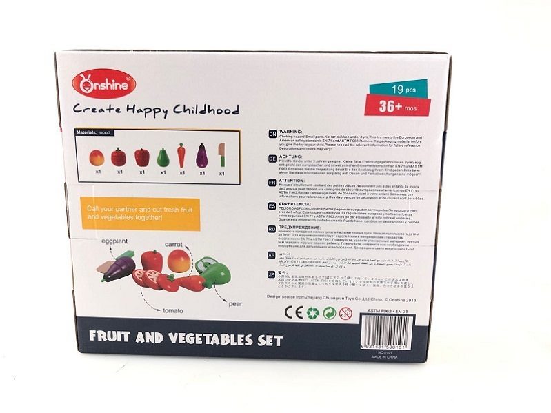 Wooden Magnetic Cutting Fruit Vegetable