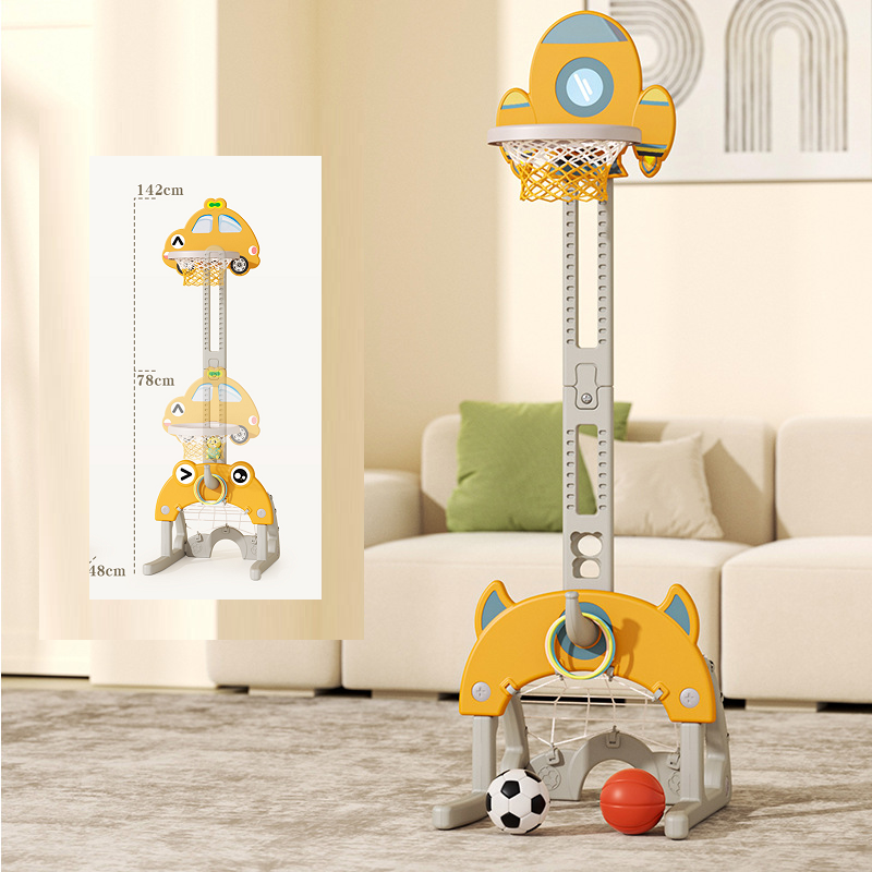 142CM Kids Basketball Hoop Stand Height Adjustable Water Base - White
