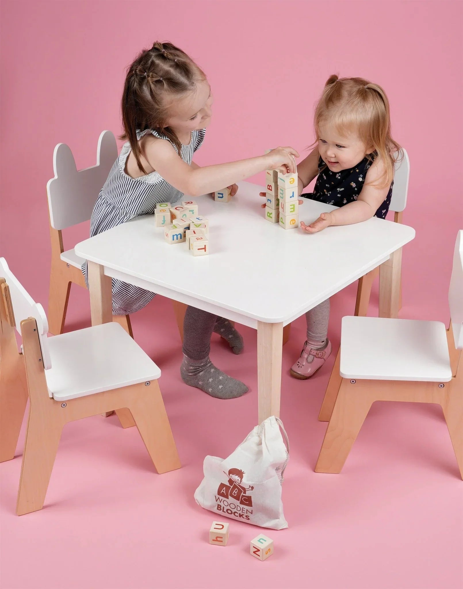 Alphabet Spelling Blocks – Mentari | Wooden Toy NZ