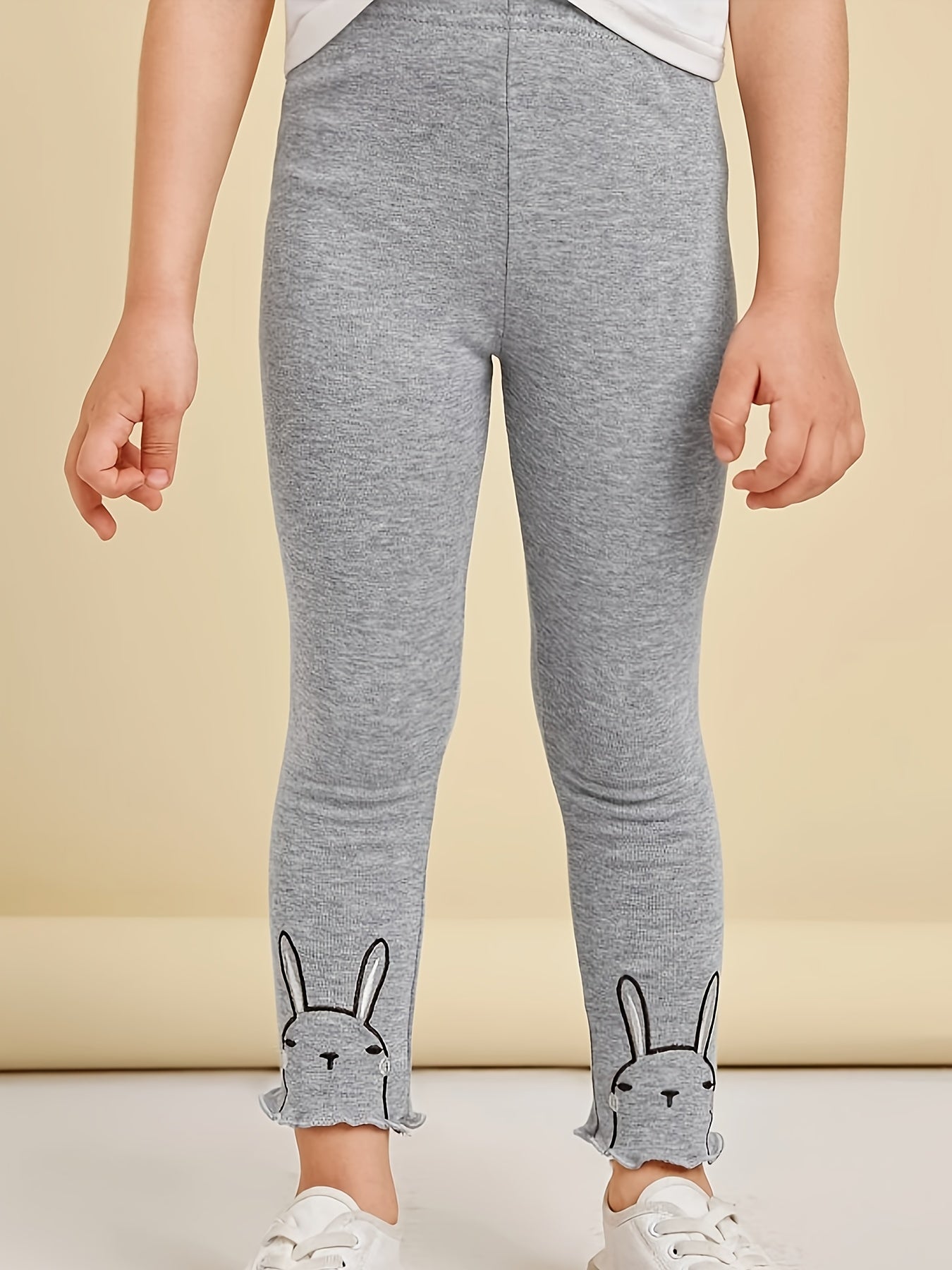 Girls' Slim-Fit Stretchy Ankle-Length Leggings