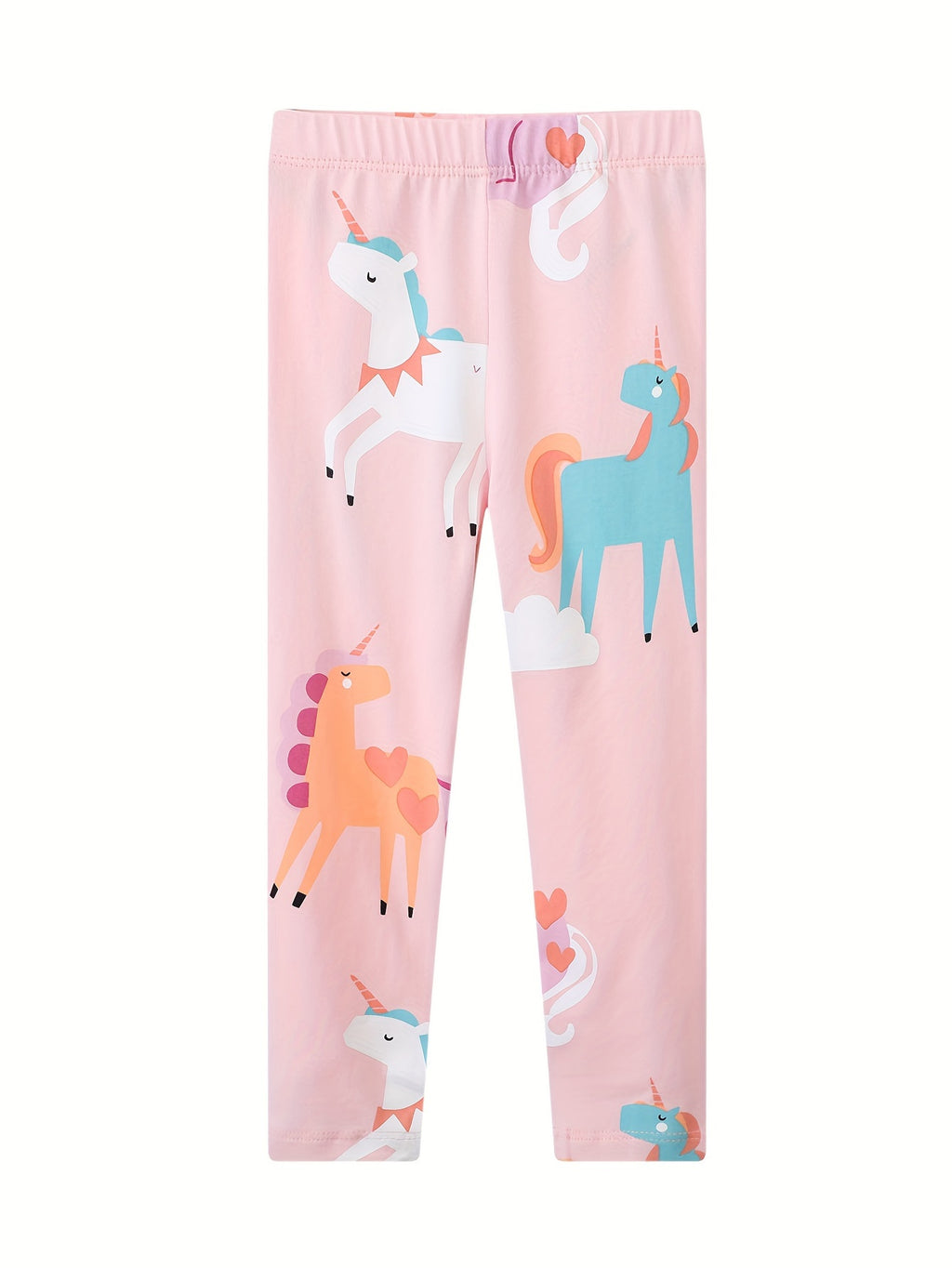 Spring and Autumn Girls' Pink Leggings