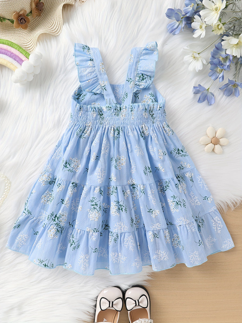 Toddler Dress Princess Sleeveless Beach Butterfly