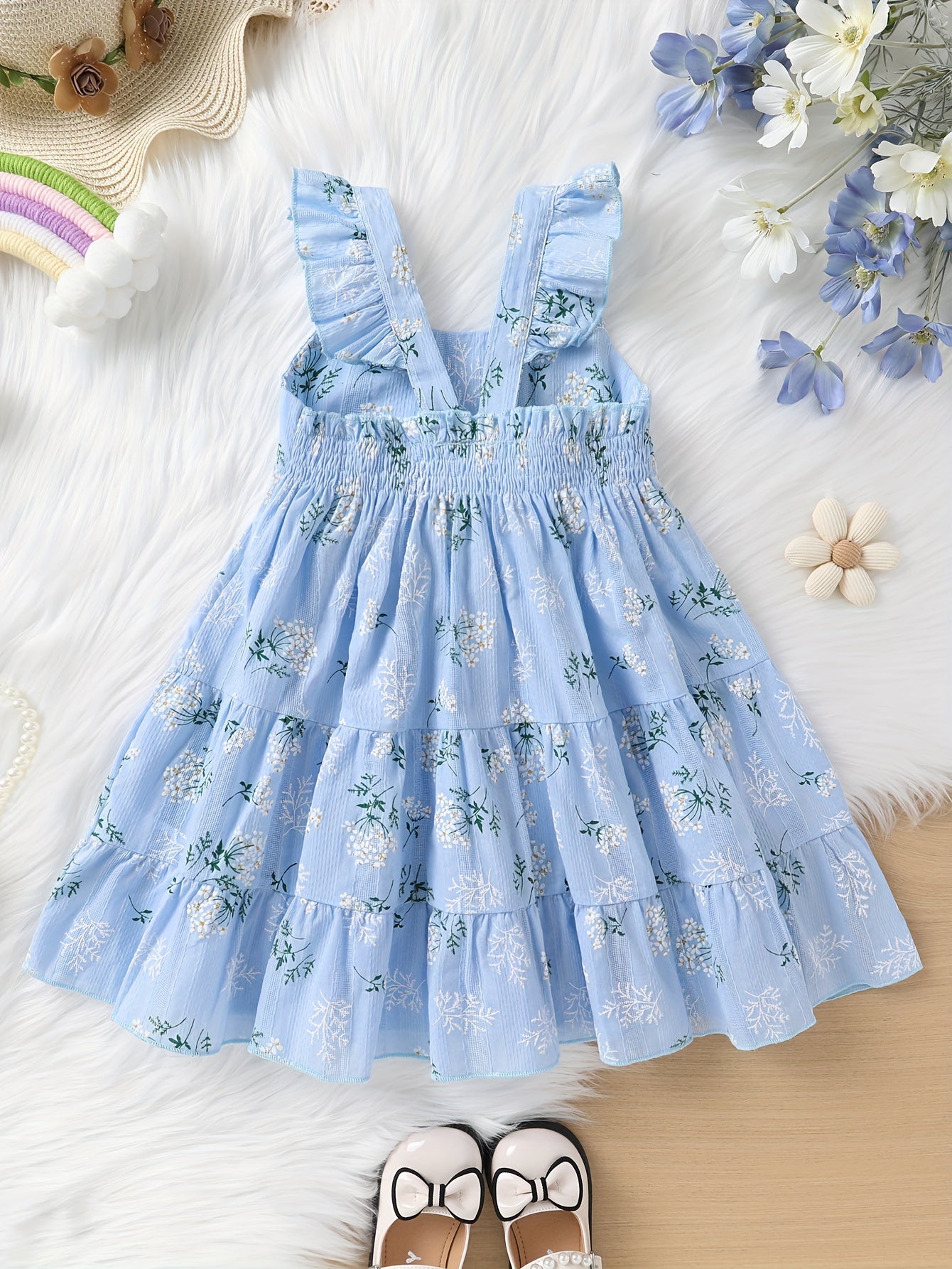 Toddler Dress Princess Sleeveless Beach Butterfly