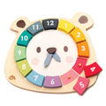 Wooden Bear Colours Clock - Tender Leaf Toys | Wooden Toy NZ