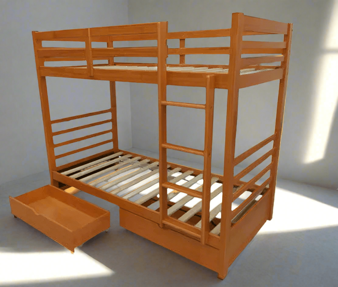 Bunk Bed W/ 2 Drawers - Honey