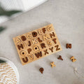 Natural Wooden Capital Letter Alphabet Puzzle - QToys