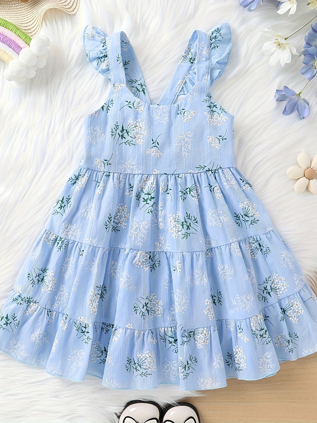 Toddler Dress Princess Sleeveless Beach Butterfly