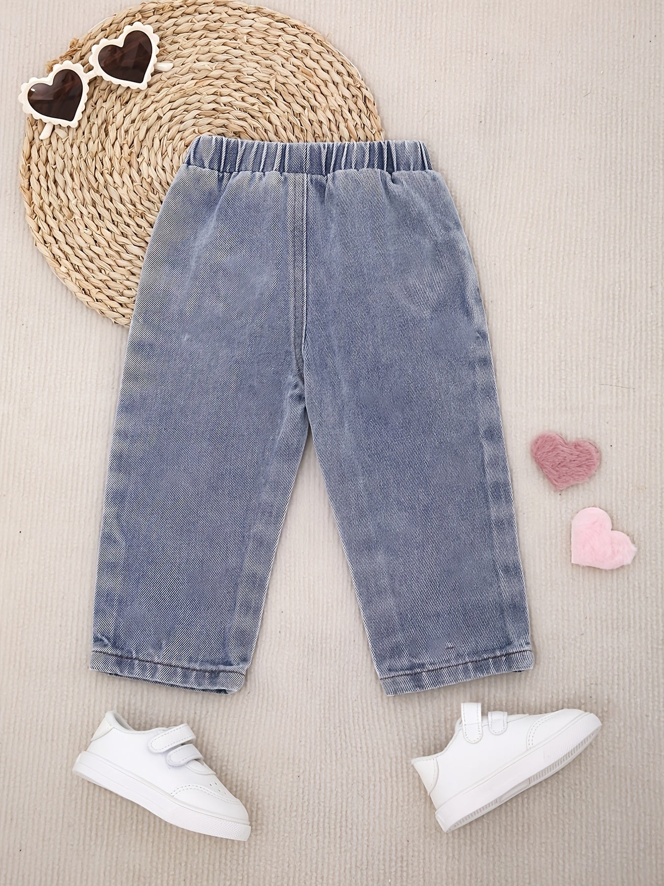 Girls' Peach Heart Jeans