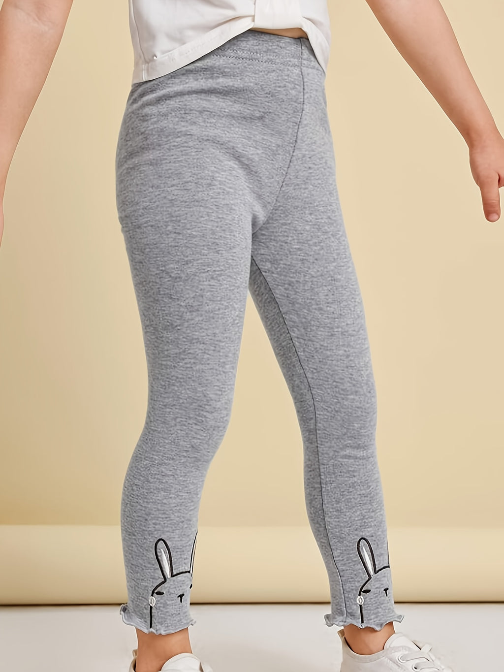 Girls' Slim-Fit Stretchy Ankle-Length Leggings