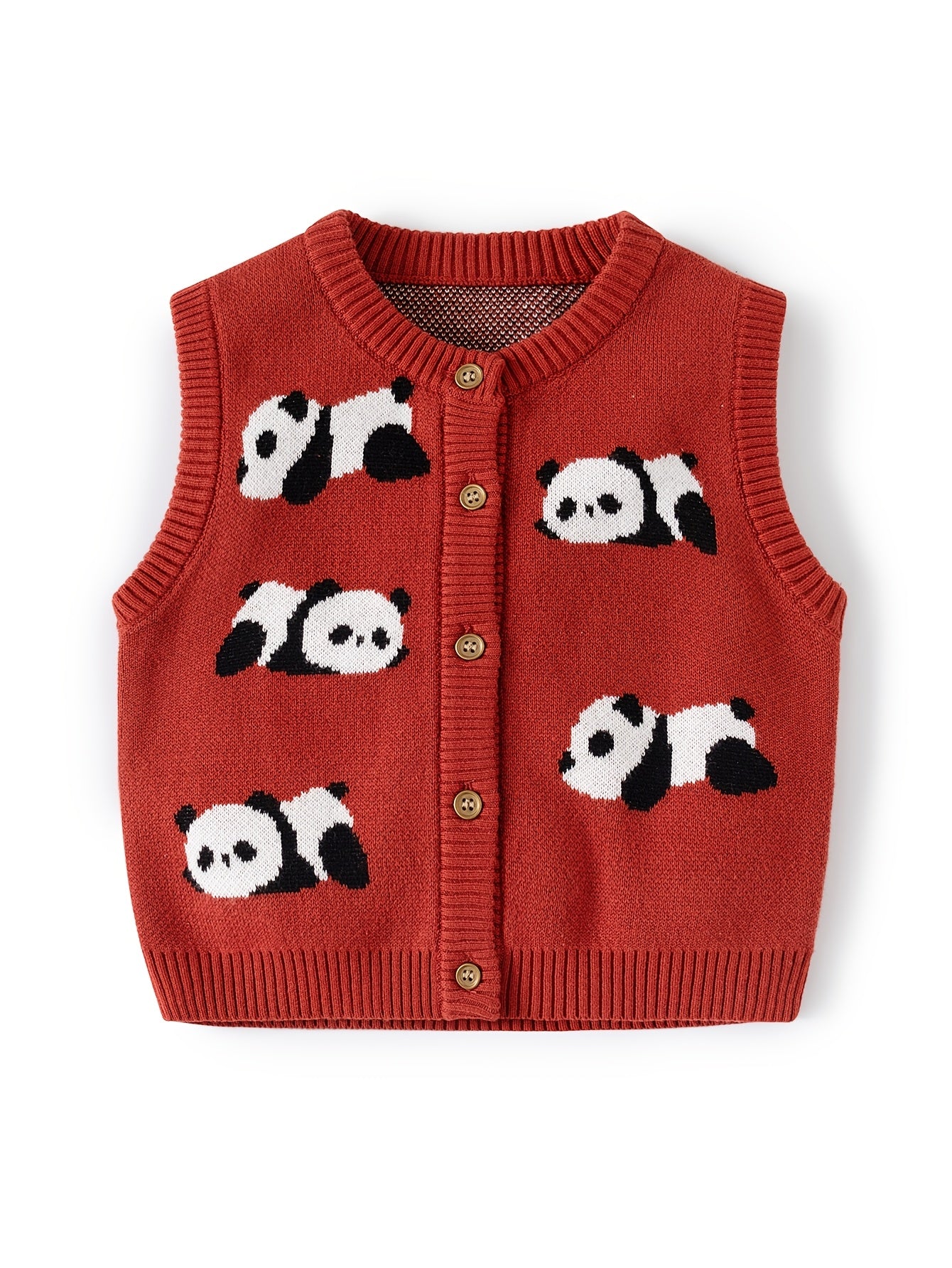 Adorable Panda Knit Sweater for Girls & Boys
