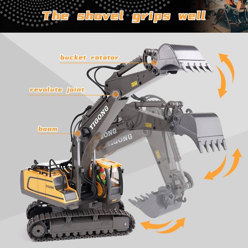 Remote Control Engineering Vehicles Series - 1:20 Excavator 11 Channels 2.4G