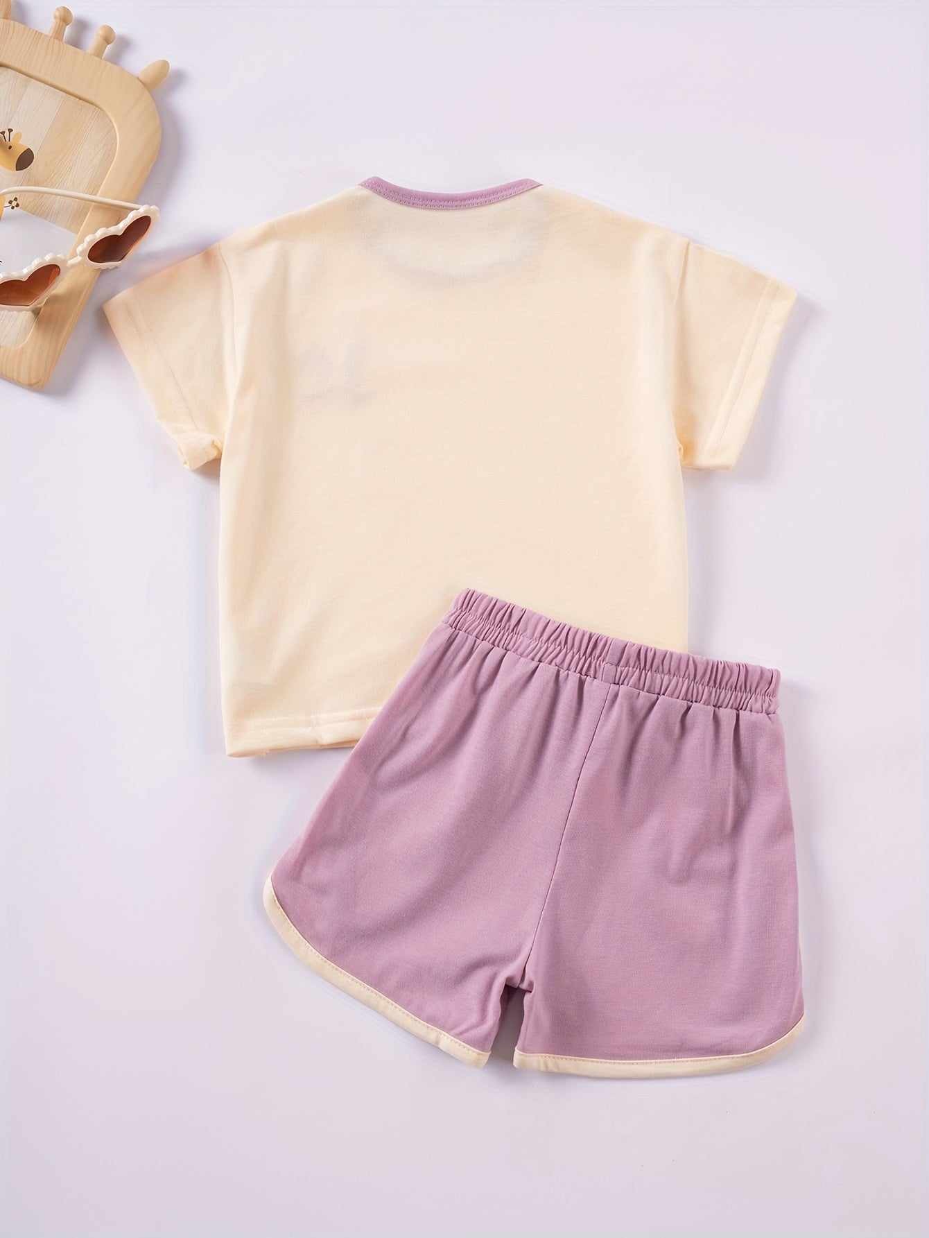 Girls' T-Shirt And Shorts Set Cute Pattern