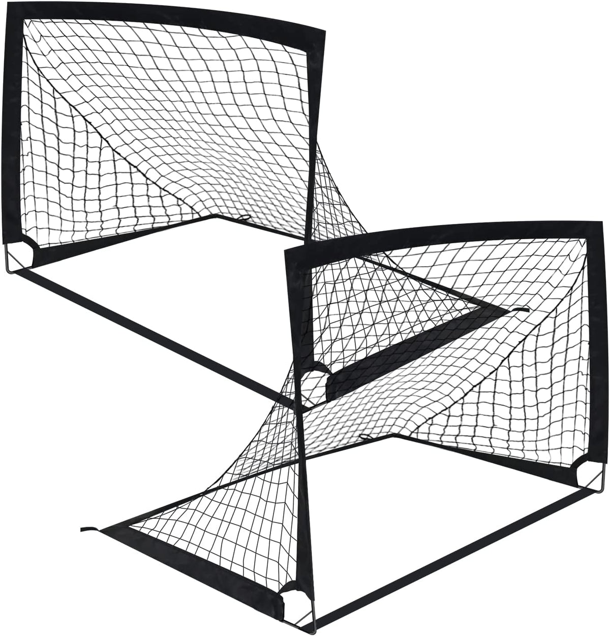 2PCS Portable Kid Soccer Football Goals Pop Up Soccer Goals