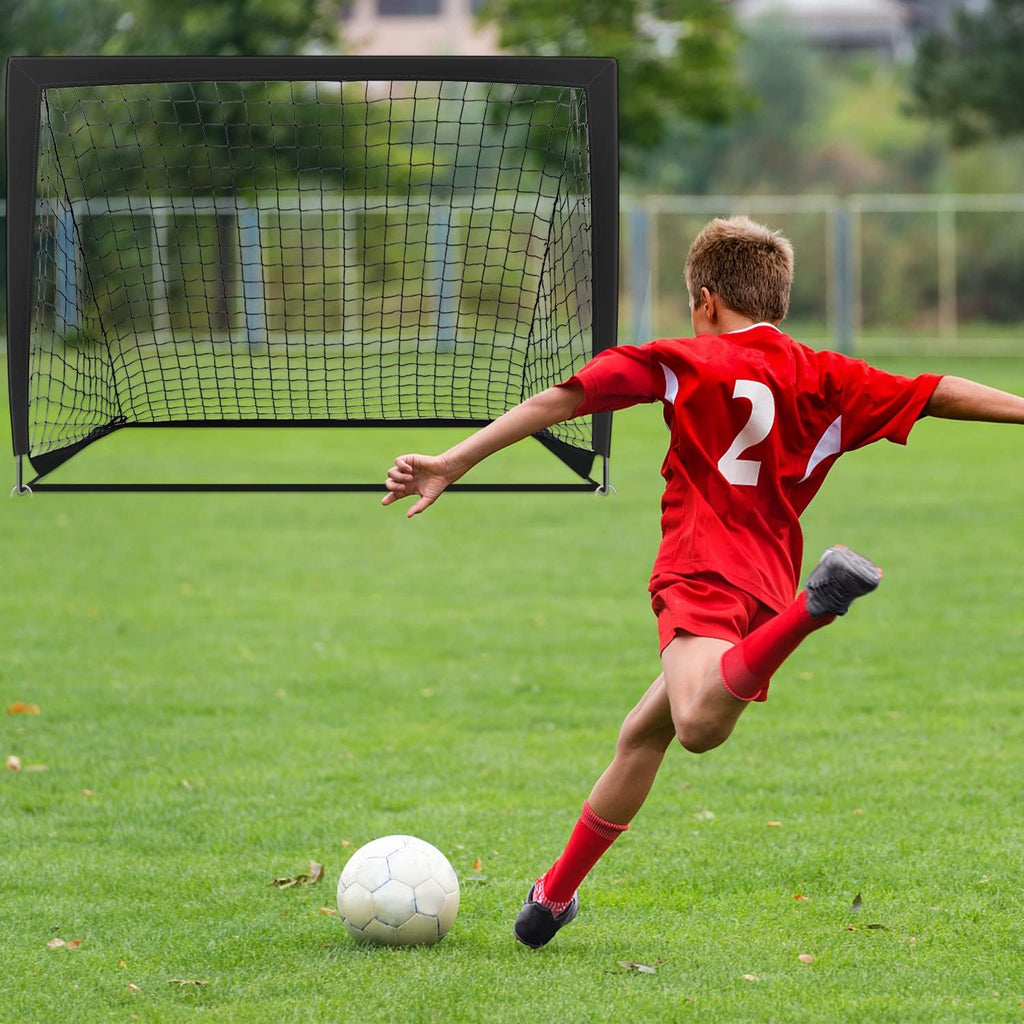 2PCS Portable Kid Soccer Football Goals Pop Up Soccer Goals