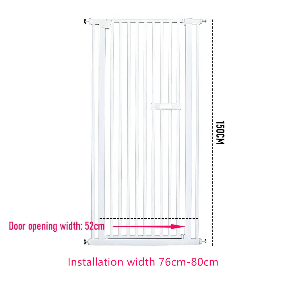 Extra Tall 150cm Pet Security Gate Safety Guard Adjustable