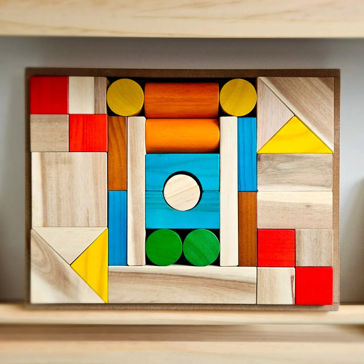 Natural Colour Wooden Blocks Set – QToys | Wooden Toy NZ