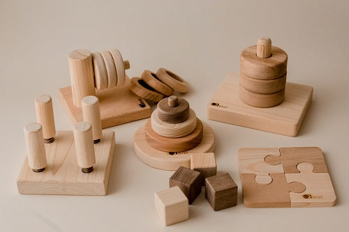 Second Birthday Wooden Montessori Play Set - QToys | Wooden Toy NZ