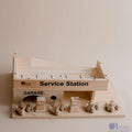 Wooden Service Station with Cars - QToys | Wooden Toy NZ