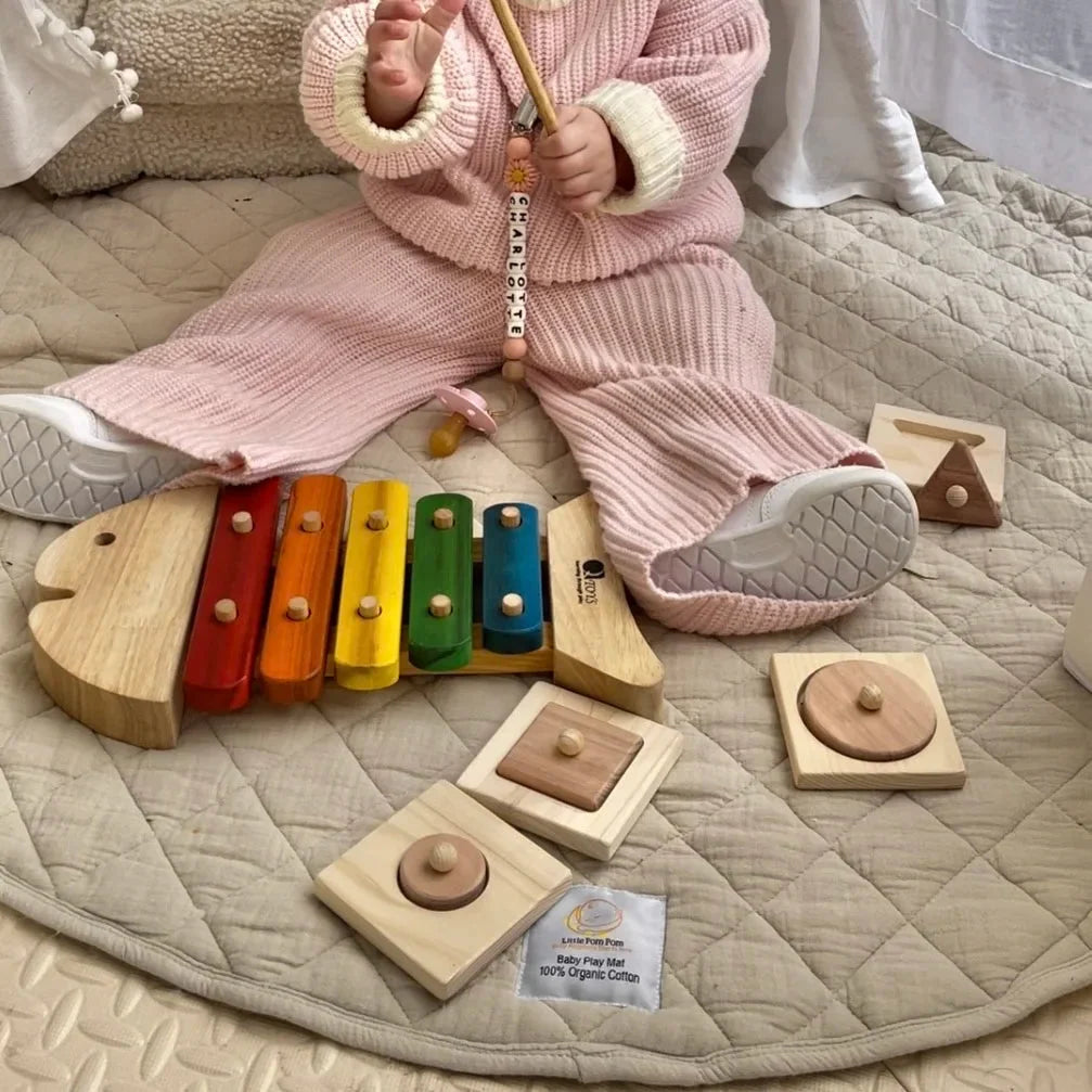 Wooden Fish Xylophone - QToys | Wooden Toy NZ