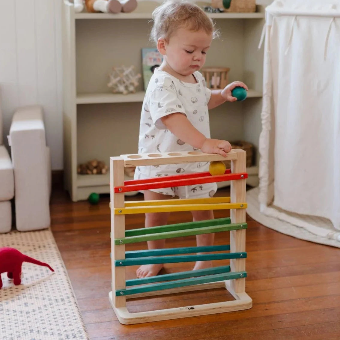 Track a ball rack - QToys | Wooden Toy NZ