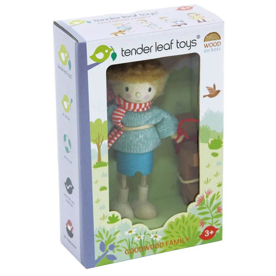 Mr Goodwood & Dog – Tender Leaf Toys | Wooden Doll NZ